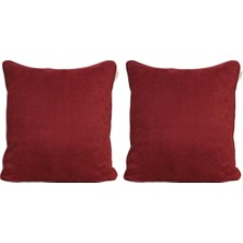 Goccia Home 2'li Kırlent Kılıfı Biyeli Dekoratif Bohem Soft Koltuk Sırt Hediyelik Punch Yapılabilir Pembe