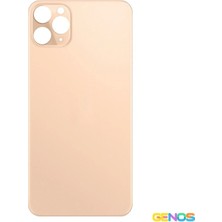 Genos iPhone 11 Pro Uyumlu Geniş Kamera Delikli Batarya Kapağı (Rose Gold) (SN808399)