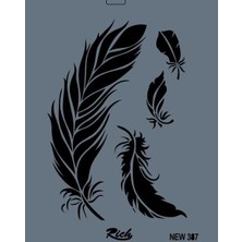 HBG Markt Mey Ithalat® Rich New N-387 35X25 cm Stencil - Yaratıcı Tasarımlar Için