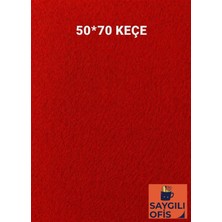 Mikro Saygılıofis Kırmızı Keçe 50 x 70 cm 2 0 mm 1 Adet Renkli Hobi Keçesi Elişi Keçesi
