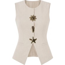 Nesgo Moda Güneş/yıldız/badem Motifli Gold Metal Ceket Düğme Seti 3 Adet Büyük Boy