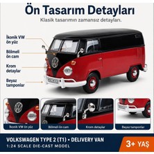 Motormax 1:24 Volkswagen Type 2 T1 Delivery Van Model Araba, Koleksiyonluk Diecast Klasik Vw Minibü
