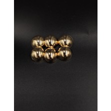 Nesgo Moda Bombeli Metal Düğme Free Sarı 17.8 mm 6 Adet