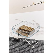 Paşabahçe Borcam Kare Fırın Kabı, 2.4 L, 22.5 x 22.5 Cm, Şeffaf
