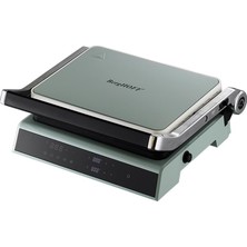 1001 Gem Retro Dijital Izgara & Tost Makinesi – 2000 W, 290×212 Mm, LCD Dokunmatik Kontrol | Mint Yeş