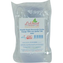 1001 Plastik Kaşık Ekonomik Çorba Kaşığı 1654 mm Şeffaf 100 Adet 1 Paket