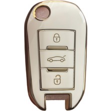 1001 Autohan Keys Peugeot Anahtar Kılıfı, 3 Düğmeli, 301 307 308 208 508 2008 3008 Partner Van Model