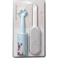 1001 Aee® Tüy Toplama Seti 2’li | 60 Yaprak Yapışkanlı Rulo + Kumaş Tüy Temizleme Fırçası | K
