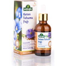 1001 Keten Tohumu Yağı 50ML - Omega-3 Zengini, Cilt ve Saç Için Besleyici, Doğal ve Saf Yağ