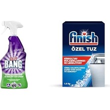 1001 Mutfak Yağ ve Kireç Çözücü Sprey 750 ml ve Finish Bulaşık Makinesi Tuzu (1 x 1500 G)
