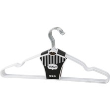 Techora Sale Beyaz 10PCS Silikon Kaplamalı Metal Elbise Askısı 40CM BX40