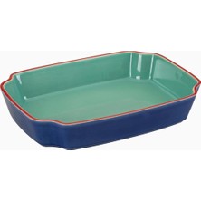 Paşabahçe Margarita Seramik Dikdörtgen Fırın Kabı, 34 Cm, Çok Renkli