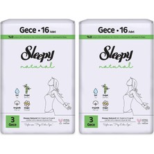 1001 Natural Ultra Hassas Hijyenik Ped Gece 16 Adet (2 Paketi)