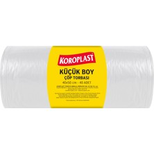 1001 Küçük Boy Çöp Poşeti 40X50 cm 40 Adet, Sızdırmaz ve Yırtılmaz, Ekonomik Çöp Torbası, Ge