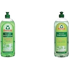 1001 Yeşil Limonlu Bulaşık Deterjanı (1 x 750 Ml) + Frosch Bulaşık Losyonu Aloeveralı 750 ml