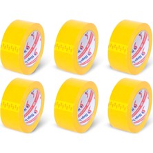 1001 45 mm x 100 mt Sarı Koli Bandı 6 Adet