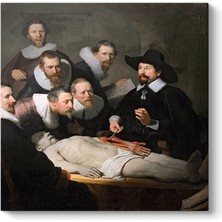 1001 Rembrandt - Dr. Nicolaes Tulp'un Anatomi Dersi Tablosu 50 x 50