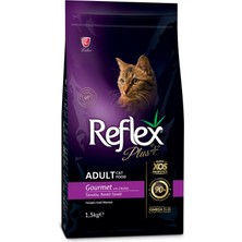 1001 Plus Yetişkin Kediler Için Tavuk Etli, Renkli Taneli Kedi Maması 1,5 kg