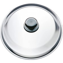 1001 24 cm Cam Tava Kapağı, Isıya Dayanıklı Cam, Metal Kulplu, 24 cm Tavalar Için, Bulaşık Makin