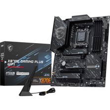1001 X870E Gamıng Plus Wıfı Am5 Ddr5 8200MHZ(OC) 3x M.2 USB 40GBPS HDMI Dp 5g Lan Wıfı 7 Rgb Atx