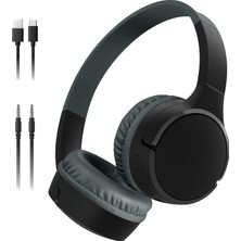 1001 Soundform Mini Çocuk Kablosuz Kulaklık (Siyah) – Dahili Mikrofon, 30 Saat Çalma, Eğlenceli Ç�