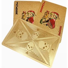 1001 Gold Kurukafa Iskambil Kağıdı Kaygan Plastik Su Geçirmez Oyun Kağıdı CIN500SR