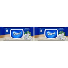 1001 Organik Bambu ve Pamuk Islak Mendil 1X50 2li Paket