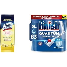 1001 Pratik Yüzey Temizleyici Antibakteriyel Islak Mendil Turunç Bahçesi (1 x 72 Adet) ve Finish Quant