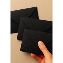 1001 Minik Zarf, 7x9 cm 25 Adet (Siyah)