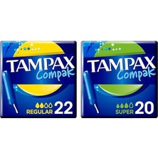 1001 Aplikatörlü Tampon Normal 22 Adet & Tampax Aplikatörlü Tampon Super 20 Adet