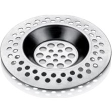 1001 Paslanmaz Lavabo Evye Süzgeci 7cm Ideal Boy Standart Gri Delikli Yeni Model Sök- Tak - Çıkar Ko