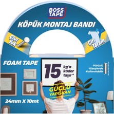 1001 15 kg Çift Taraflı Köpük Aksesuar Montaj Bandı 24 mm x 10M