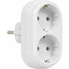 1001 2'li Golyat Fiş, Ikili Topraklı Duvar Tipi Priz Çoklayıcı Fiş, 16A 250 Volt, Max 3600 Watt (B