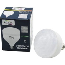 Marsilyan Elitled El-02 12/30 30W Torch LED Bulb Ampul Beyaz - 6400K E27 3300 Lümen 20.000 Saat Ömür BX40