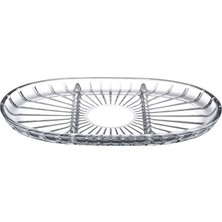 1001 Paşabahçe Elegant Bölmeli Oval Tabak 163X278 mm 000-SEFFAF 1 Ofset Hediyelik Kutu 6 Paşabahce