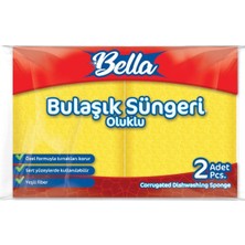 1001 Bella Oluklu Bulaşık Süngeri 2'li