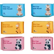 1001 Smartizi 6 Adet Mini Islak Mendil – Cep Boy Hijyen Mendili