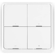 1001 Zigbee Dörtlü Düğmesi (Tuya, Smart LIFE,ZIGBEE2MQTTUYUMLU - Pil Hariç)