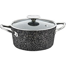 1001 3116 Granit 26 cm Derin Tencere Siyah Indüksiyonlu