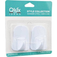 Techora Sale Qlux L-00735 2pcs Opak Beyaz Plastik Askı BX40