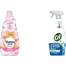 1001 Extra Konsantre Çamaşır Yumuşatıcısı Şakayık 1440 Ml(1) Cif Power Shine Cleanboost Sprey Te
