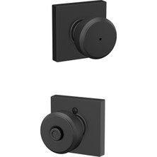 1001 F40 Bwe 622 Col Bowery Topuz Collins Trim Yatak ve Banyo Gizlilik Kapı Kilidi, Mat Siyah