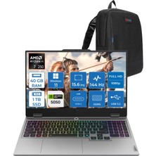 1001 Loq 15AHP10 Amd Ryzen 7 250 40GB Ddr5 1tb SSD Windows 11 Pro RTX5050 8gb 100W 15.6" Fhd (1920X1080)