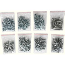 1001 Netzerkoz 640 Adet Cıvata Somun Pul Seti - (M5,m6) Altıgen Başlı Cıvata, Somun, Metal Pul Seti