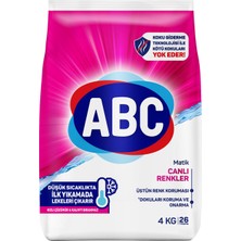 1001 Abc Toz Deterjan Canlı Renkliler 4 kg