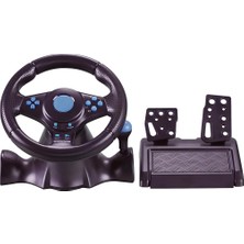 1001 Titreşimli 4in1 Oyun Direksiyon Seti, Bilgisayar/xbox 360/PS3/PS2 Uyumlu, USB Bağlantılı, Pedal