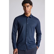 DeFacto Çabuk Kuruyan Slim Fit Klasik Yaka Uzun Kollu Gömlek F8642AX26AU