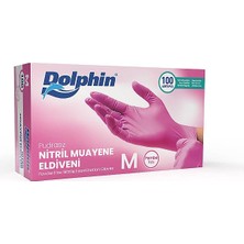 1001 Pembe Nitril Eldiven Pudrasız (M) 100'LÜ Paket
