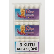 1001 3 Kutu Kulak Çöpü Pamuklu Kulak Temizleme Çubuğu