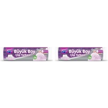 1001 Büzgülü Çöp Torbası Beyaz Sabun Kokulu Büyük 10'lu (2 Paketi)